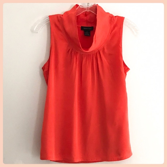 Spencer’s Orange Mock Neck Blouse Size S - Picture 1 of 4